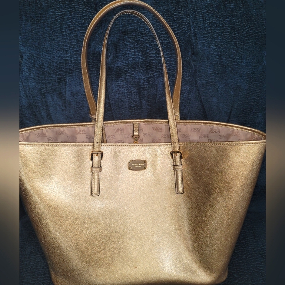Michael Kors gold tote large